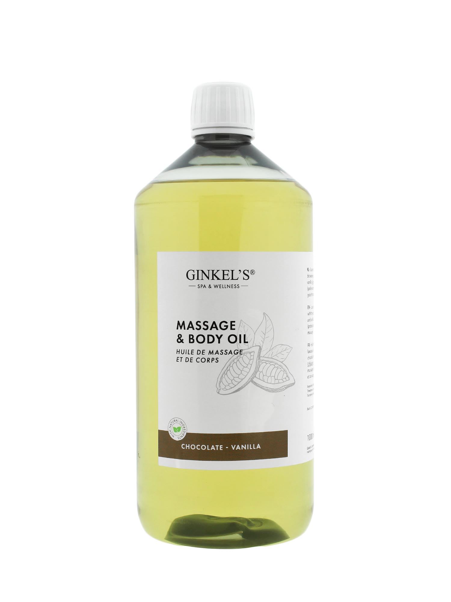 Ginkel’s Massage & Body Oil - Chocolate & Vanilla - 1000 ml