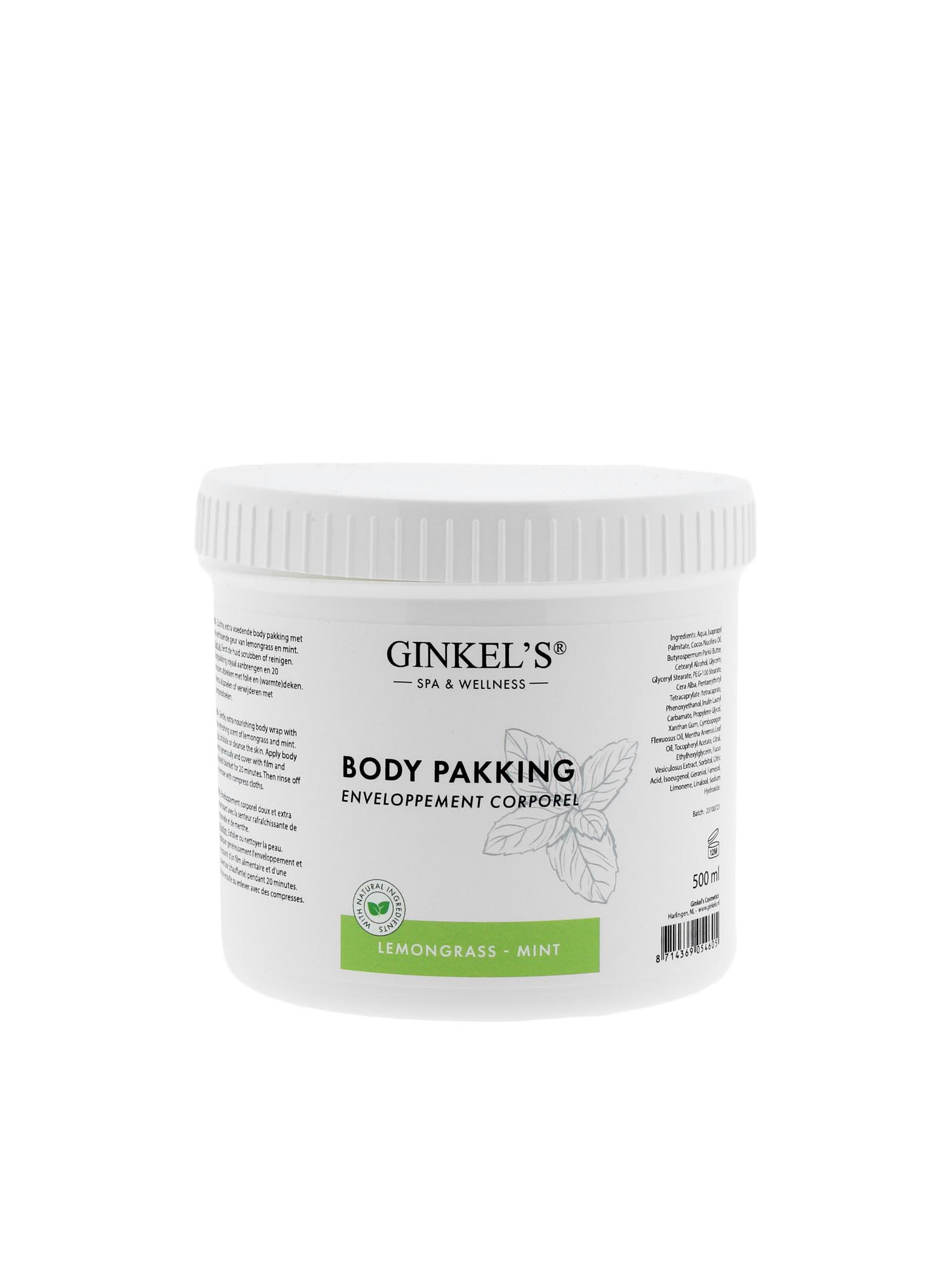 Ginkel’s Body Pakking - Lemongrass Mint - 500 ml