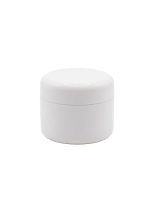 Dubbelwandige Crèmepot - 50 ml - Wit - 12 stuks