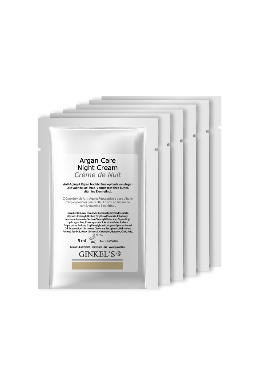 Ginkel’s Argan Care – Night Cream – 6 x 5 ml Sachets - Afbeelding 2